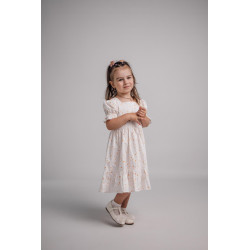 Sukienka Amelia - elegancka sukienka dla dziewczynki z satyny bawełnianej 100% bawełny