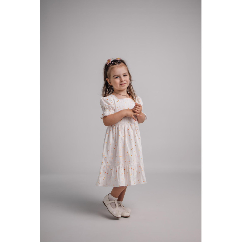 Sukienka Amelia - elegancka sukienka dla dziewczynki z satyny bawełnianej 100% bawełny