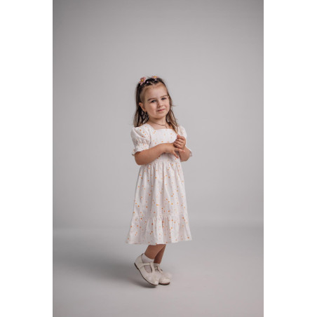 Sukienka Amelia - elegancka sukienka dla dziewczynki z satyny bawełnianej 100% bawełny