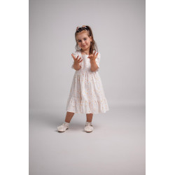 Sukienka Amelia - elegancka sukienka dla dziewczynki z satyny bawełnianej 100% bawełny